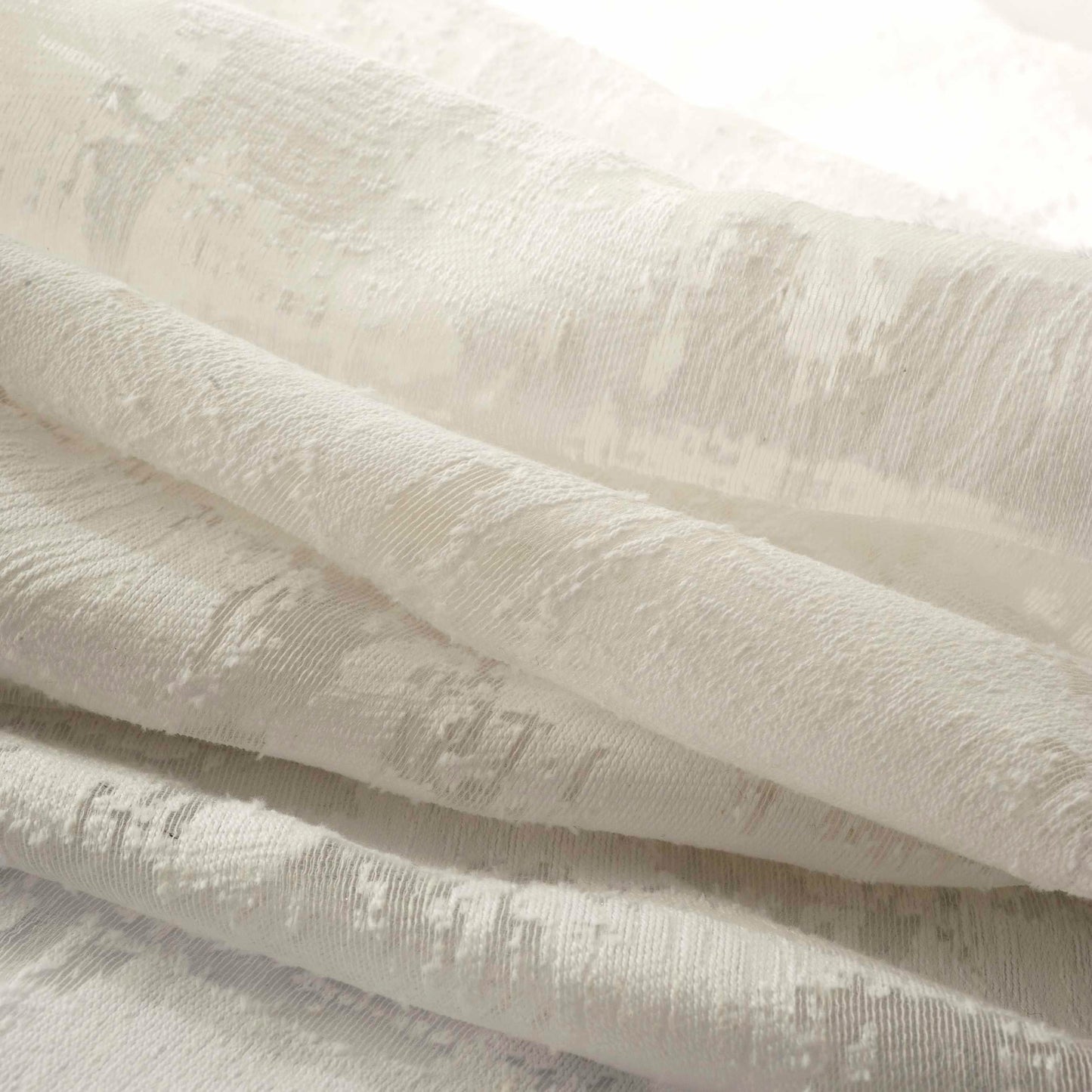 118” Wide Semi Sheer Cotton Blend
Alabaster White Abstract Distressed Drapery Fabric FB