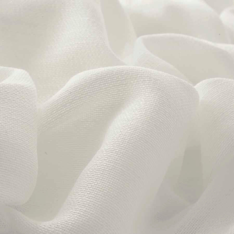 116” Wide Semi Sheer White Faux Linen Drapery Fabric FB