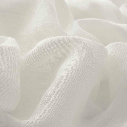 116” Wide Semi Sheer White Faux Linen Drapery Fabric FB