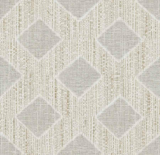 118” Wide Semi Sheer Milky White Beige Taupe Geometric Drapery Fabric FB