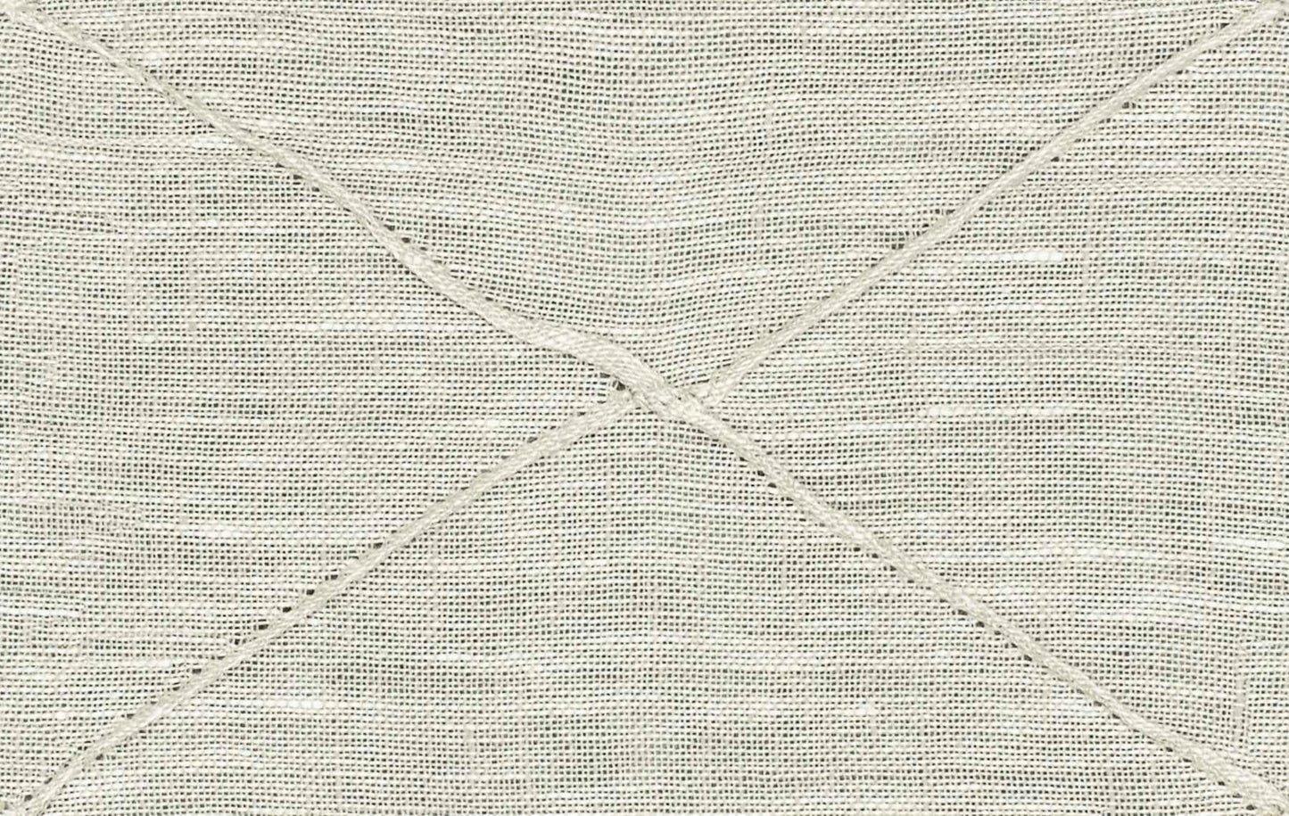 112” Wide Semi Sheer Linen Cotton Blend Ivory Geometric Drapery Fabric FB