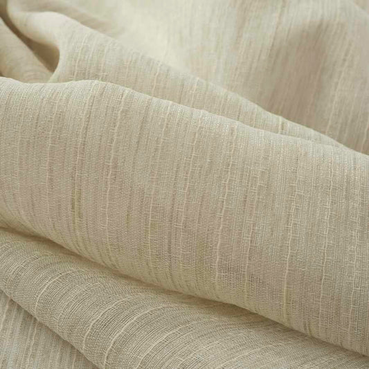 118” Wide Semi Sheer Beige Stripe Drapery Fabric FB