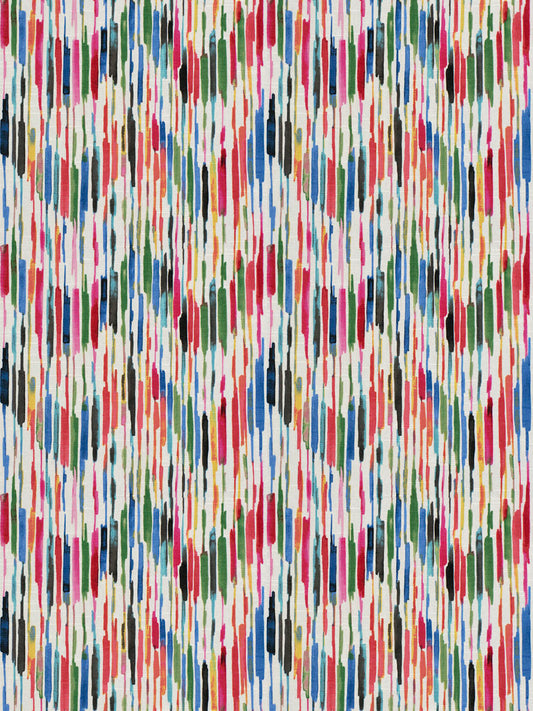 3 Colors Abstract Pink Royal Blue Orange Drapery Upholstery Fabric