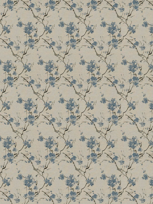 3 Colorways Botanical Upholstery Fabric Blue Green Beige