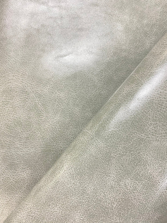 2.5 Yard Designer Heavy Duty Seafoam Aqua Lustrous Vegan Faux Leather Upholstery Vinyl WHS 3860